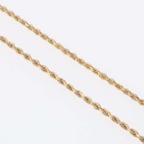 14k Yellow Gold 16" Rope Style Estate Chain/Neckl… - image 1