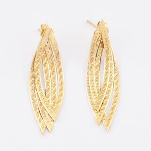 14k Yellow Gold Estate Dangle/Drop Post Earrings