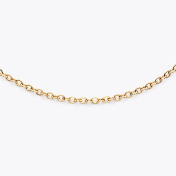 14k Yellow Gold Estate 16.75" Rolo Link Chain/Nec… - image 1