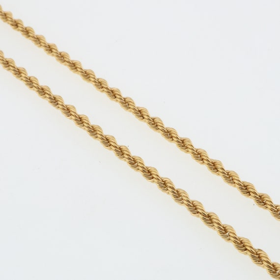 14k Yellow Gold Estate 16.25" Rope Style Chain/Ne… - image 1