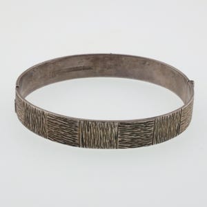 English Sterling Silver Bracelon LTD Mid Century Modernist Bangle Bracelet