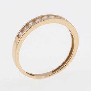 14k Yellow Gold Cubic Zirconia Estate Band/Ring Size 9.25