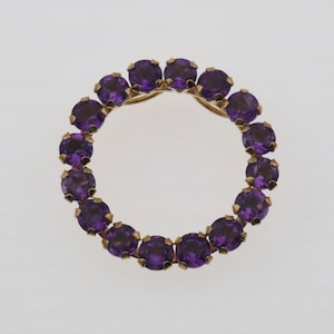 Amethyst Circle Estate in 10k Yellow Gold Pendant 0.9g