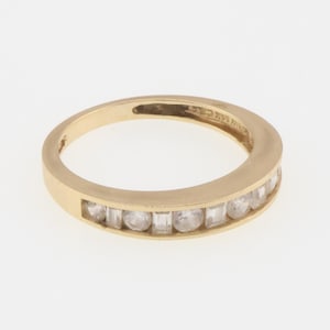 14k Yellow Gold Estate CZ Gemstone Band/Ring Size 5