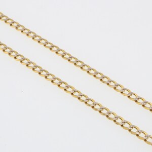 10k Yellow Gold and White Gold Estate 24.25&quot; Curb Link Chain/Necklace