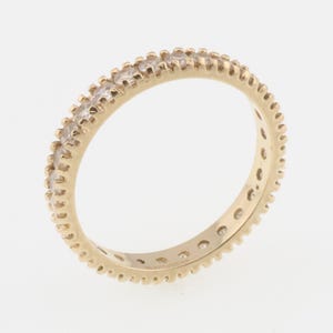 14k Yellow Gold Estate CZ Gemstone Band/Ring Size 6
