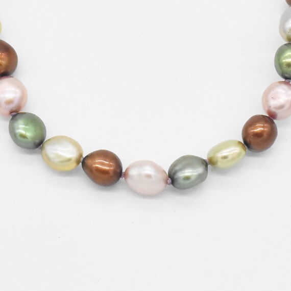 NEW HONORA BAROQUE PEARL NECKLACE  54"   SOLID BROWN 7MM NECKLACE