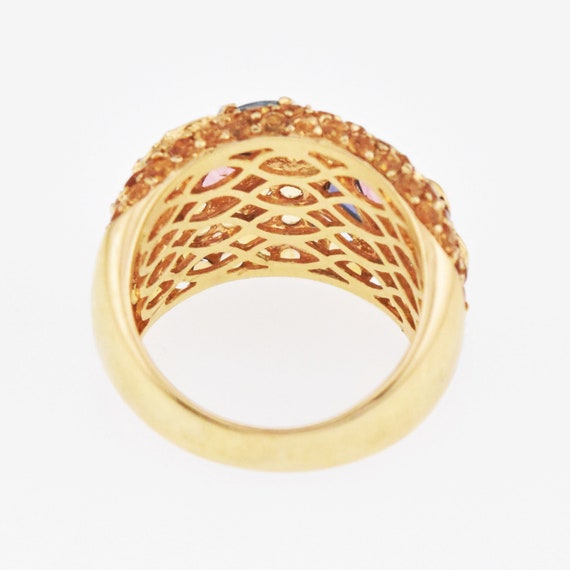 14k Yellow Gold Multi Colored Gemstone & Diamond … - image 4