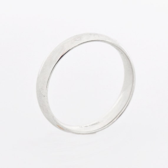 18k White Gold Estate Wedding Band/Ring Size 11 - image 1