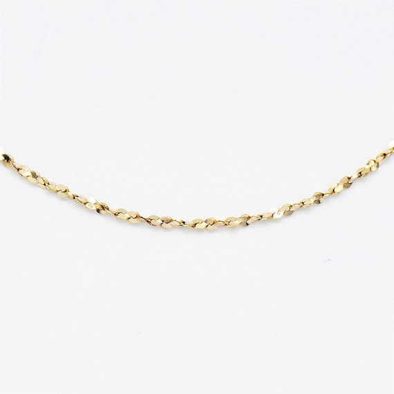 14k Yellow Gold Estate 24.5" Twist Link Necklace - image 1