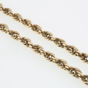 10k Yellow Gold Estate 24.75&quot; Rope Style Link Chain/Necklace