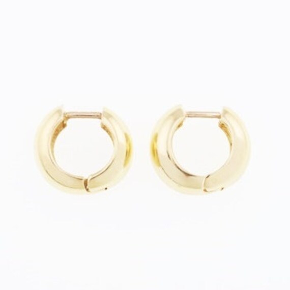 14k Yellow Gold Estate 1/2" Huggie Earrings