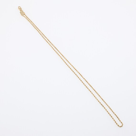14k Yellow Gold 16" Rope Style Estate Chain/Neckl… - image 4