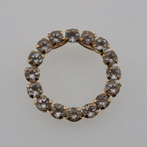 10k Yellow Gold Estate White Gemstone Circle Pendant