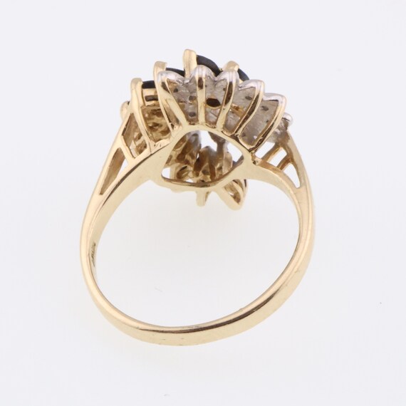 10k Yellow Gold Estate Sapphire & Diamond Ring Si… - image 6