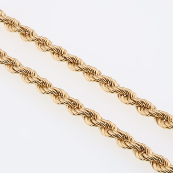 14k Yellow Gold 22" Rope Style Estate Chain/Neckla