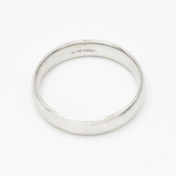 18k White Gold Estate Wedding Band/Ring Size 11 - image 3