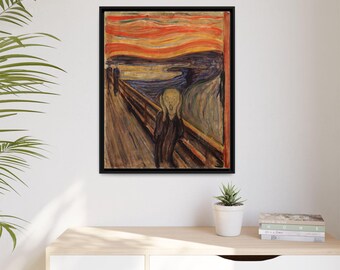 1art1 Edvard Munch Stampa d'Arte e Cornice (MDF) - Melancolia, 1892 (40 x 40cm