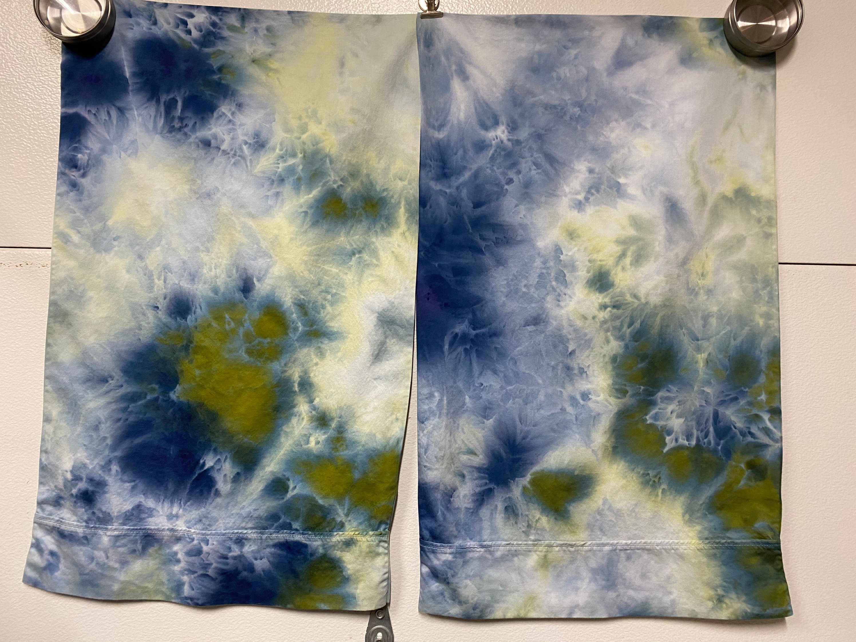 Hand Dyed Ice Dyed Tie Dye Watercolor Full Sheet Set Etsy