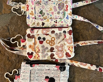 ID wallet zipper pouch and lanyard