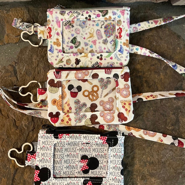 ID wallet zipper pouch and lanyard