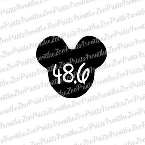 Mickey 48.6 runDisney Inspired SVG/Cut File Download