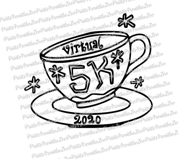 Mad Tea Party 5K runDisney Virtual Race Inspired SVG/Cut File Download