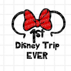 Minnie Inspired First Disney Trip SVG/Cut File Download
