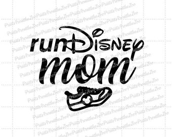 runDisney-inspirerad löpande mamma SVG/Cut-fil nedladdning