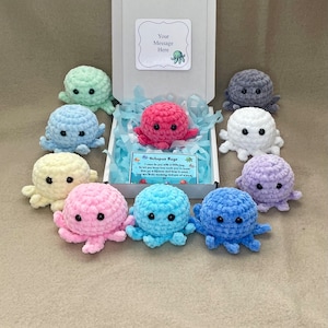 Mini Crochet Octopus gift thinking of you little pocket hug thank you friendship love birthday get well keepsake