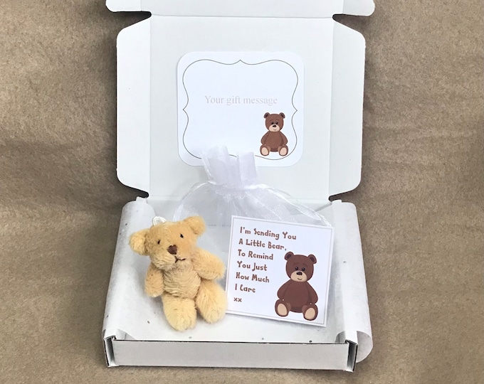 Mini Teddy Bear Gift Thinking of You Little Pocket Hug Thank You ...