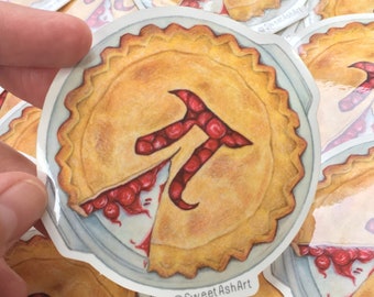 Pi Pie Sticker Art illustration