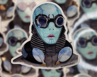 Abe Sapien sticker watercolor art illustration