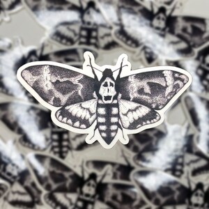 Death Moth Tinte Illustration Sticker