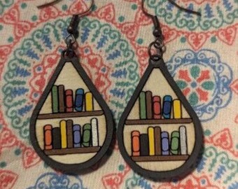 Book Shelf Earrings - Librarian - Teacher - Book Worm
