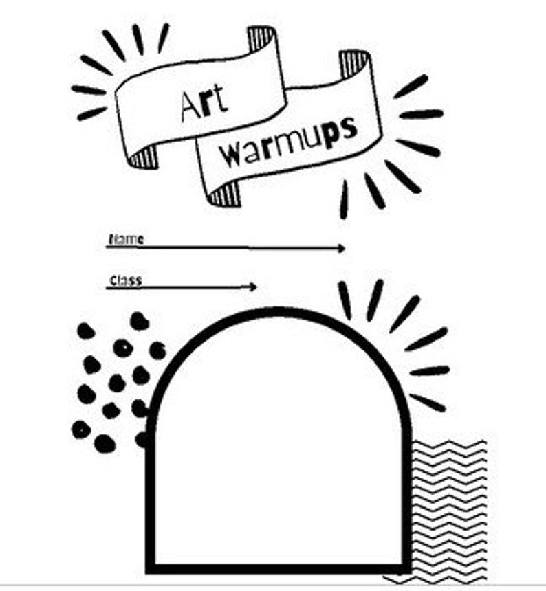 Elementary Art Warmups Booklet | Art Class Starters | 50 Drawing ...