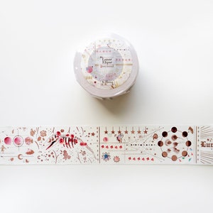 Lunar Eclipse Washi Tape, Galaxie Silber Folie Washi Tape Roll, Mondphasen, Space Washi, Masking Tape, Deko Tape