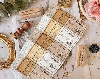 Assorted Vintage Tickets Paper Pad C, Vintage Bus Transit Tickets Replication, Junk Journal Material, Ephemera