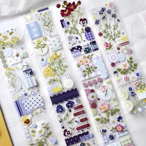 Fita transparente Wildberry Lab, rosas selvagens, fita Washi com tema da natureza, floral, rolo de Washi de plantas, fita adesiva de flores, fita decorativa botânica
