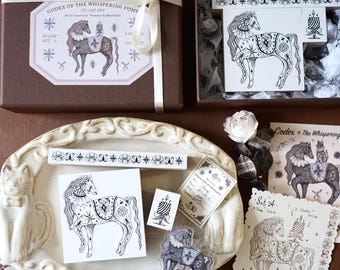 Codex of the Whispering Flame Rubber Stamps Set A, Moonchild Groceries Mystical Beings Stamps