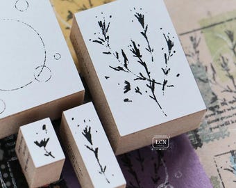 Wild Flowers Stamps Set, LCN Design Studio Rubber Stamp
