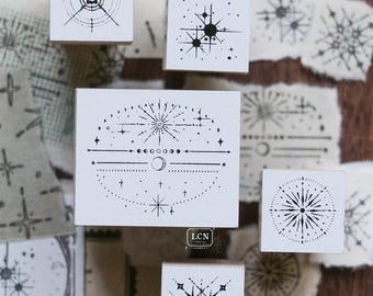 Nebula Stamps Set, LCN Design Studio Rubber Stamp