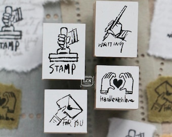 Tiny Signs Stamps Set, LCN Design Studio Rubber Stamp