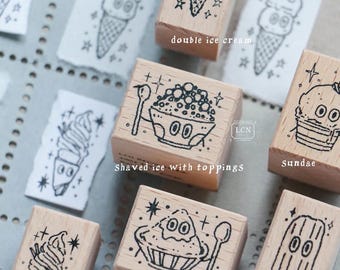 Ice Cream Rubber Stamp, LCN Design Studio Ligneous Stamp