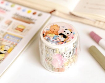 Bear Calendar 2 Washi Tape, Calendar, EverEin Panda Bears Masking Tape, Birthday, Holiday, Kawaii Sticker for Journal and Planner