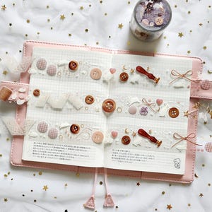 Button Rabbit PET doorzichtige tape, afplaktape met konijn en naaithema, kant, snuisterijen decoratieve tape voor journaling en plakboek