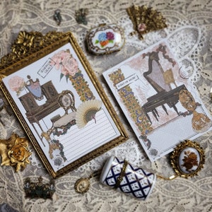 Star of the Opera Artist Illustration Notepad, Saleign's Lair, Vintage Collage Memo Paper, Musica, Junk Journal Ephemera, Carta decorativa