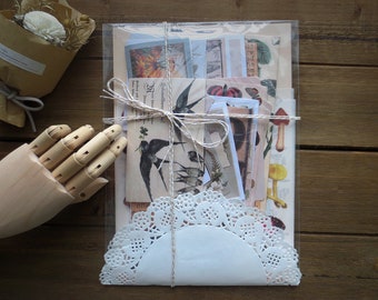 Natural Science Themed Ephemera Kit for Junk Journaling, Paper Pack, Ephemera, Junk Journaling Kit, Planner, Mushroom, Botanical, Butterfly