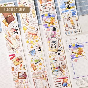 Journal Washi Tape, EverEin, Panda Bears Washi Tape Roll, Notizbuch und Planer, Briefpapier, Art Supply Masking Tape