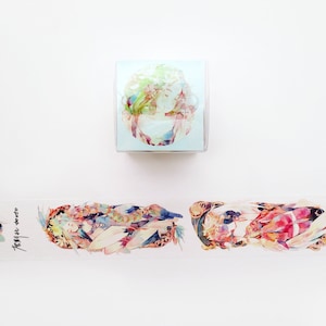 Mythical Beings 2 Aquarelle Illustration Washi Tape, Tosto Washi Roll, Fantasy Creatures, Mermaid, Dragon Washi Tape